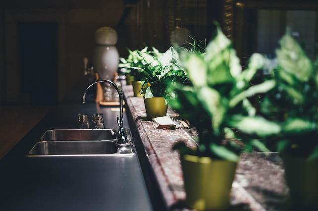 Interior of a home kitchen